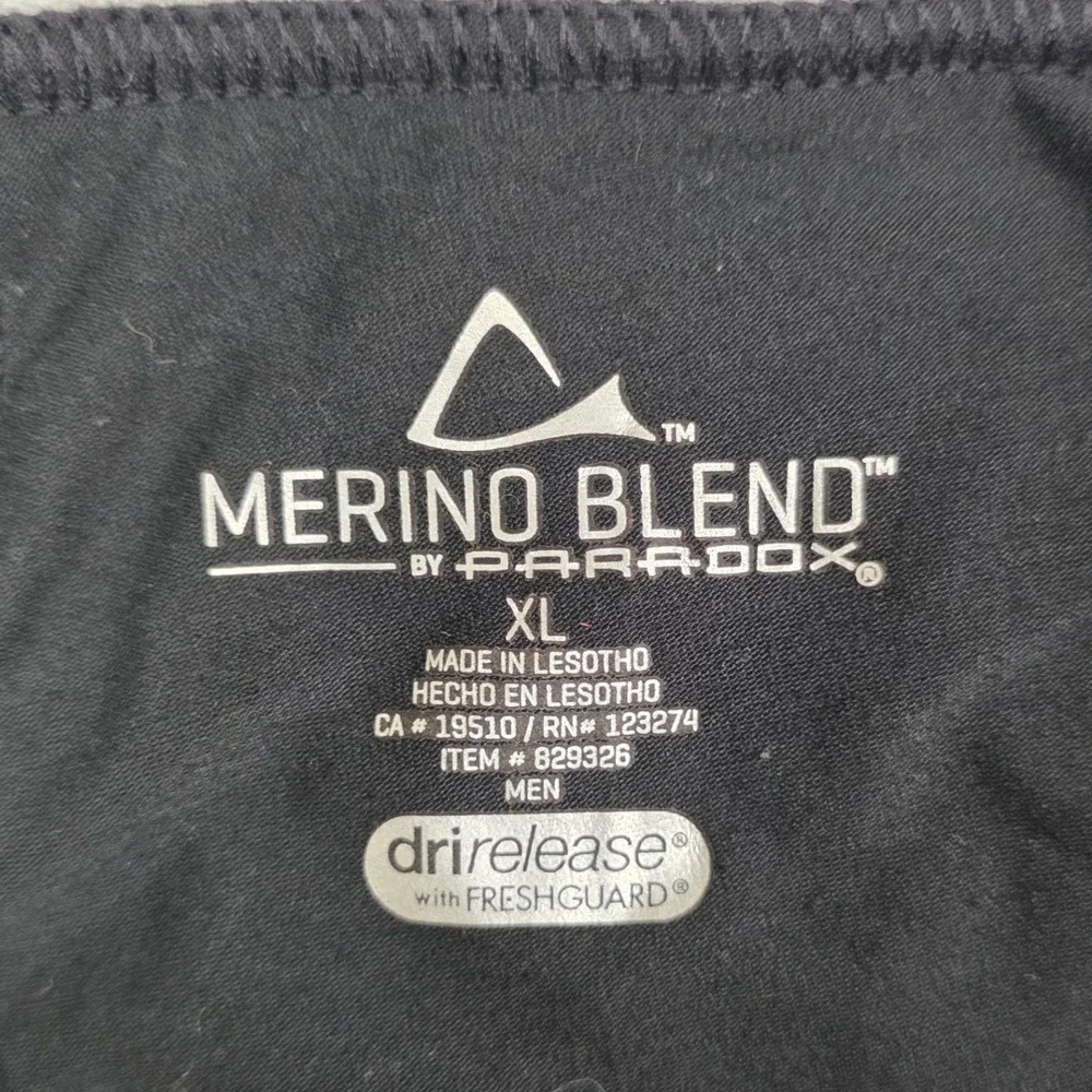 Paradox Merino Blend Base Layer Pants Men XL Black Thermal Winter Hiking Legging